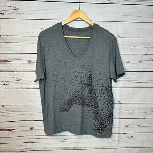 Armani Exchange | Gray V Neck Short Sleeve T shirt